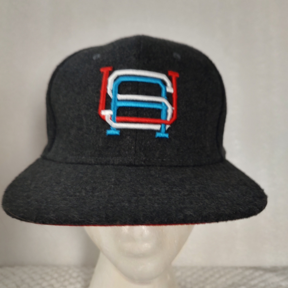 Black Cap with Embroidered Logo USA Rsvlts Gray